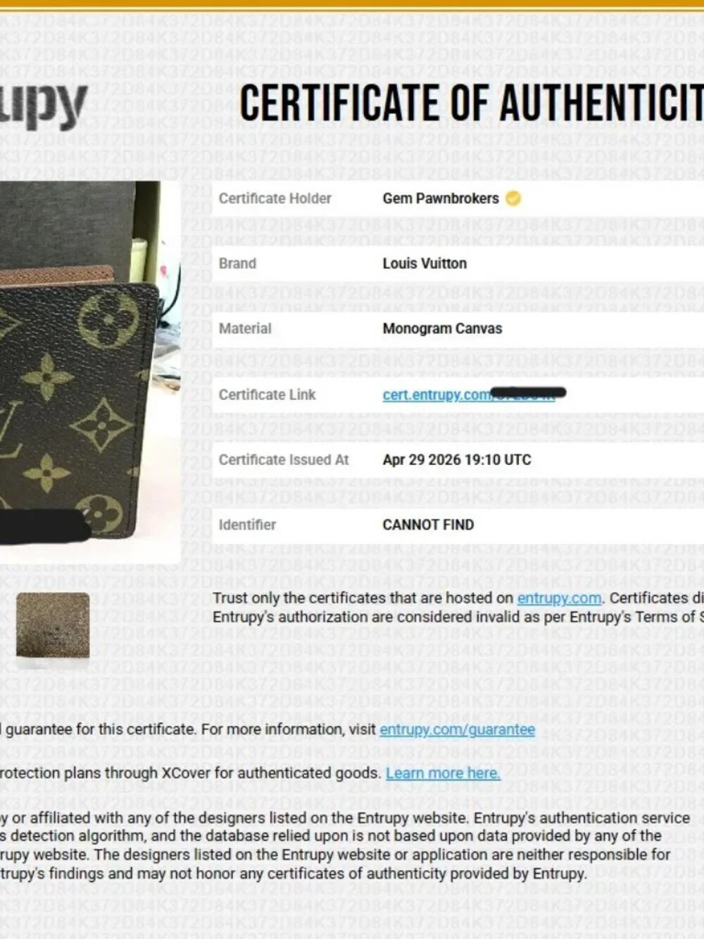 Louis Vuitton LV Monogram Marco Wallet